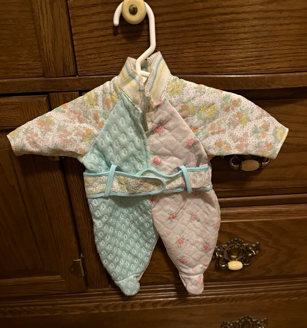 Vintage 1980s Munecas Famosa 600 Doll Clothes Quilted Floral Snowsuit Spain Tag